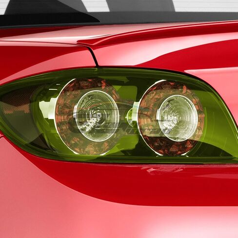 مجموعة أدوات مجانية من EZAUTO WRAP مقاس 12 بوصة × 36 بوصة (1FT × 3FT) مصباح أمامي أصفر نيون لامع وضوء ضبابي وعلامة جانبية من الفينيل ذاتية اللصق in Saudi Arabia