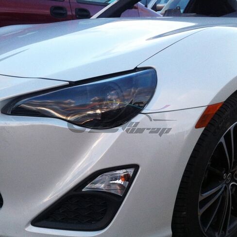 مجموعة أدوات مجانية من EZAUTO WRAP مقاس 12 بوصة × 36 بوصة (1FT × 3FT) مصباح أمامي أصفر نيون لامع وضوء ضبابي وعلامة جانبية من الفينيل ذاتية اللصق in Saudi Arabia