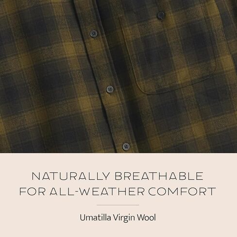 Pendleton Trail Shirt, 100% Wool, Long Sleeve Shirt for Men, Soft, Breathable with Two Pockets and Ultrasuede® Elbow Patches in Saudi Arabia