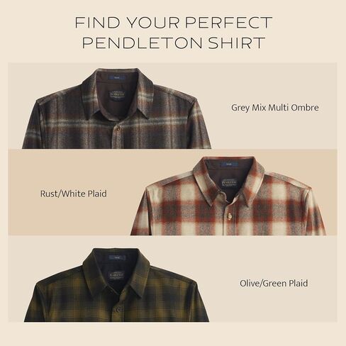Pendleton Trail Shirt, 100% Wool, Long Sleeve Shirt for Men, Soft, Breathable with Two Pockets and Ultrasuede® Elbow Patches in Saudi Arabia