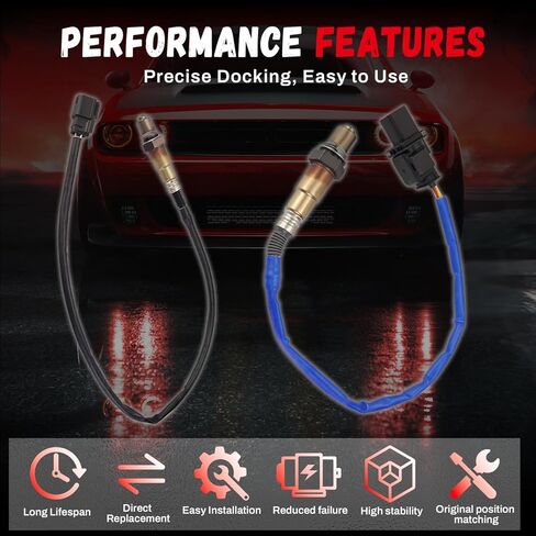 2 قطعة 234-5068 234-4575 مستشعر الأكسجين O2 المنبع متوافق مع 2012-2018 Ford Focus 2.0L L4 Non Turbo / 2013-2014 Ford Fusion 1.6L L4 توربو in Kuwait