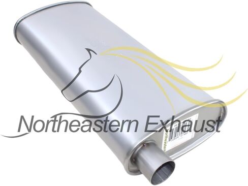 Exhaust Muffler Compatible for 1998-2003 Ford Ranger 4.0L | Stainless Steel | Northeastern Exhaust | Free Clamps Included | Automotive Replacement Part | Direct-Fit in Saudi Arabia