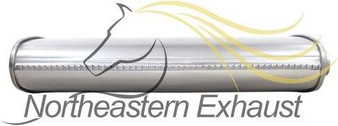 Exhaust Muffler Compatible for 1998-2003 Ford Ranger 4.0L | Stainless Steel | Northeastern Exhaust | Free Clamps Included | Automotive Replacement Part | Direct-Fit in Saudi Arabia