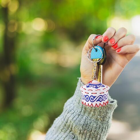 LOGOFUN 8pcs Mongolian Yurt Keychains with Traditional Ethnic Design Travel Souvenir for Presents and Accessories in Saudi Arabia