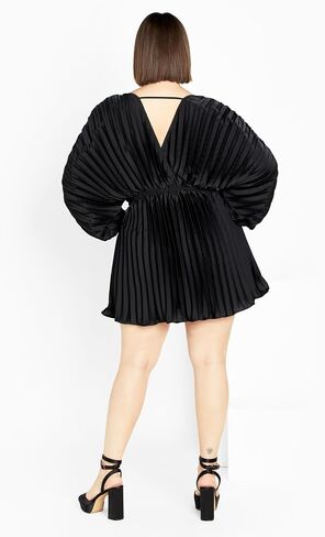 City Chic Women's Cocktail Dress-Chloe Accordion Sleeve Pleat in Saudi Arabia