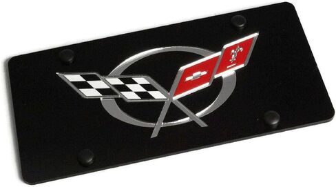 Compatible with Corvette C5 Black Acrylic License Plate in Saudi Arabia