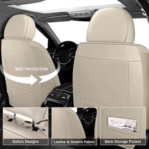 Front Seat Covers for Toyota Prius 2001-2025, PU Leather Car Seat Protector, Bucket Seat Covers, Waterproof Car Seat Cushions, Stylish Auto Interior Accessories with Storage Pockets(Black,2 Seat) in Saudi Arabia