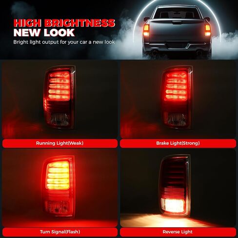 مجموعة مصابيح LED الخلفية متوافقة مع 2013 2014 2015 2016 2017 2018 دودج رام 1500 2500 3500 الضوء الخلفي للجانب الأيمن للركاب مع لمبة يستبدل CH2801203، 68093078AB، 68093078AC in Kuwait