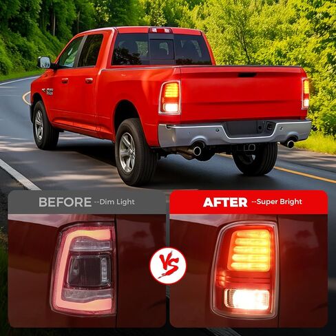 مجموعة مصابيح LED الخلفية متوافقة مع 2013 2014 2015 2016 2017 2018 دودج رام 1500 2500 3500 الضوء الخلفي للجانب الأيمن للركاب مع لمبة يستبدل CH2801203، 68093078AB، 68093078AC in Kuwait