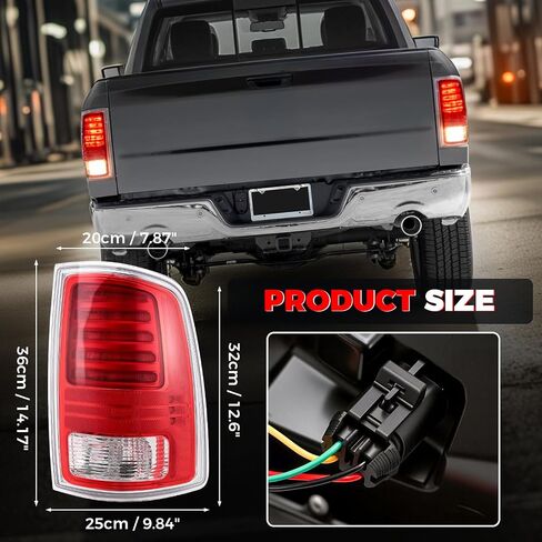 مجموعة مصابيح LED الخلفية متوافقة مع 2013 2014 2015 2016 2017 2018 دودج رام 1500 2500 3500 الضوء الخلفي للجانب الأيمن للركاب مع لمبة يستبدل CH2801203، 68093078AB، 68093078AC in Kuwait