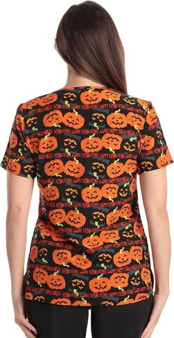 Just Love Women's V-Neck Printed Scrub Top 7068-10292-XL in Saudi Arabia