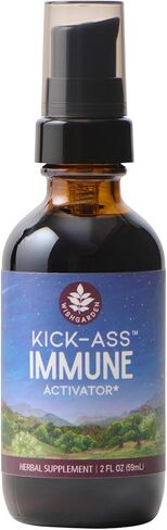 WishGarden Herbs Kick-Ass Immune Activator - Herbal Immunity Support Supplement for Adults, Plant-Based Immune Booster with Echinacea & Goldenseal, Rapid Immunity Boost Formula, 2oz in Saudi Arabia