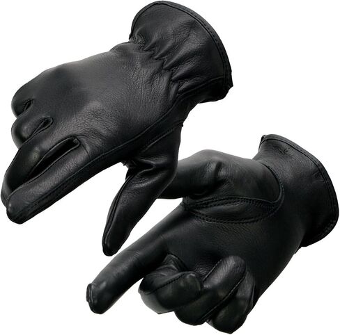 Milwaukee Leather MG7797 Women's Black Leather Motorcycle Rider Unlined Gloves w/Cool-Tec Leather Treatement in Saudi Arabia