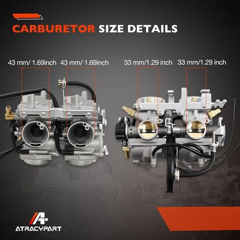 كاربوريتر كارب متوافق مع دراجة نارية Yamaha V Star 650(V-Star650) XVS650 1998-2016 | يستبدل OEM 4HD-14501-02-00 5VN-14501-00 بصمام الوقود بيتكوك ومشعب السحب in Saudi Arabia