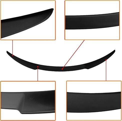 طقم سبويلر لطراز تسلا Y جناح سبويلر خلفي مصنوع من مادة ABS OEM Sport Trunk Lip Model Y ملحقات احترافية لامعة سوداء على شكل M 2020 2020 2022 2023 2024 Fit in Kuwait