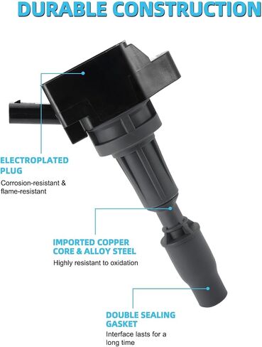 Set Of 4 UF764 Ignition Coil Pack (2.0L 2.4L) 2015-2021 For Hyundai Santa Fe Sonata Tucson,For Kia Optima Sorento Sportage Stinger,For Genesis G70 G80 G90,Replace # GN10730 U5369 E1264 E1264 in Saudi Arabia