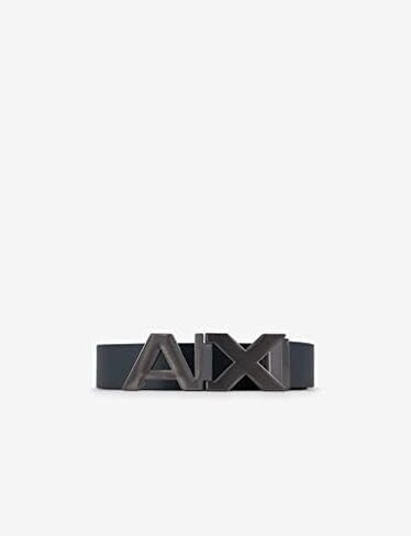 Armani Exchange Men's Leather Wide Logo Belt Buckle in Saudi Arabia