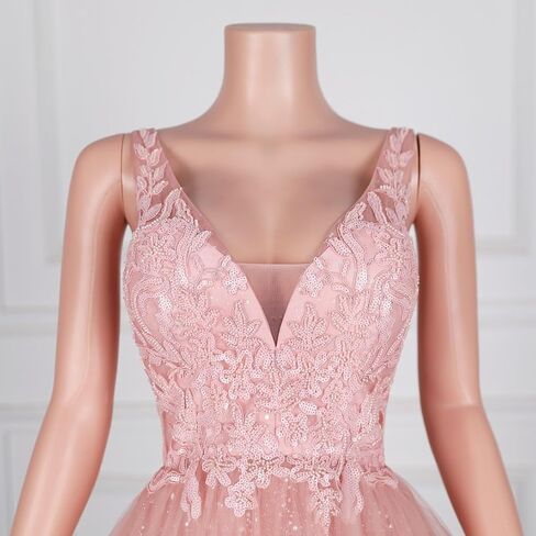 Teens Short V Neck Butterfly Applique Prom Dresses Tulle Homecoming Party Dress in Kuwait