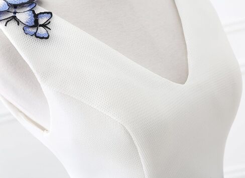Teens Short V Neck Butterfly Applique Prom Dresses Tulle Homecoming Party Dress in Kuwait
