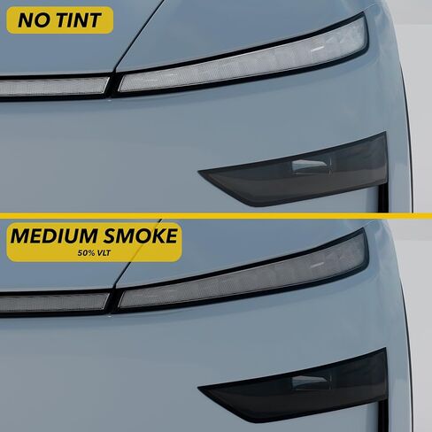 المصابيح الأمامية بلون دخاني PPF لسيارة Tesla Model Y Juniper 2026، غطاء للمصابيح الأمامية بدخان داكن بنسبة 30% - درع حماية متين للطلاء 8 مل، مجموعة ممتازة مسبقة القطع مع أدوات وملحقات in Kuwait