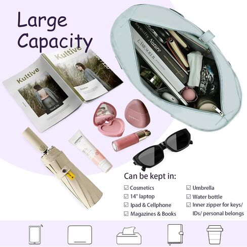 Work Bags for Women- Nursing Clinical Bag with Zipper Large Foldable Travel Bag Water-Resistant Handbag in Saudi Arabia