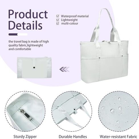Work Bags for Women- Nursing Clinical Bag with Zipper Large Foldable Travel Bag Water-Resistant Handbag in Saudi Arabia