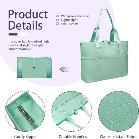 Work Bags for Women- Nursing Clinical Bag with Zipper Large Foldable Travel Bag Water-Resistant Handbag in Kuwait