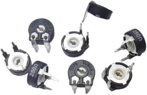50PCS Horizontal arrow hole TOPS adjustable potentiometer PT10-250 1K 4.7K 10K 20K 25K 100K(100K Horizontal) in Saudi Arabia