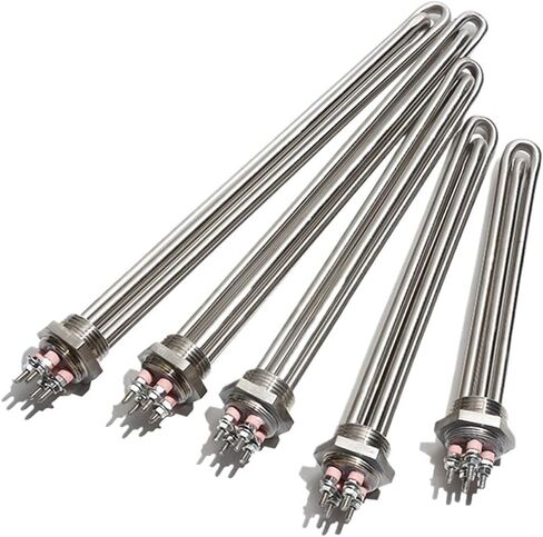 DN25 32MM G1 "عنصر تسخين المياه بالطاقة الشمسية 120 فولت 220 فولت عشرة سخان مقاومة 1500W2500W3500W4500W5500W مع كوب (مع صامولة، 220V_3500W 280 مم) in Saudi Arabia