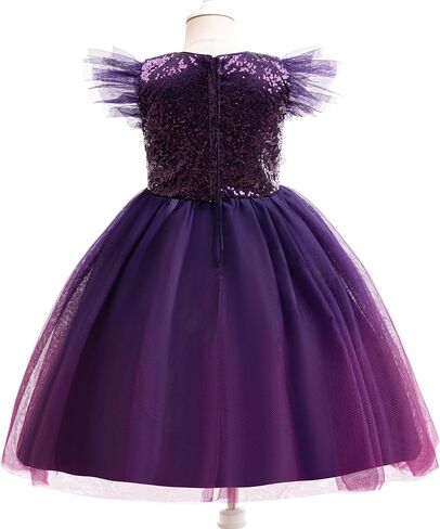 Girls Sequin Formal Dress Kids Fancy Sparkly Pageant Party Birthday Prom Princess Ball Gown Dresses for Girls in Saudi Arabia