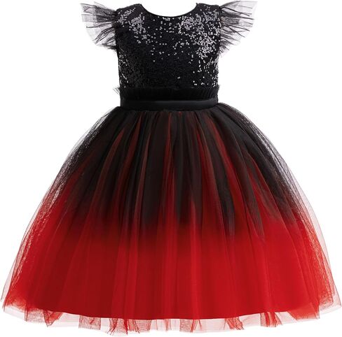Girls Sequin Formal Dress Kids Fancy Sparkly Pageant Party Birthday Prom Princess Ball Gown Dresses for Girls in Saudi Arabia
