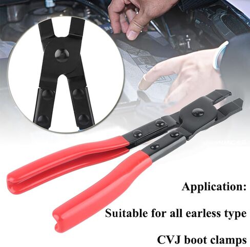 كماشة المشبك، Fydun من الفولاذ الكربوني من نوع الأذن CV Boot Clamp ذو طيات أداة إصلاح السيارات لجميع مشابك التمهيد CVJ بدون أذن in Saudi Arabia