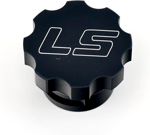 غطاء زيت Michigan Motorsports LS مصنوع باستخدام الحاسب الآلي من الألومنيوم الأسود - يناسب 4.8 5.3 5.7 6.0 6.2 LS1 LS2 LSX in Saudi Arabia