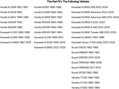 أنبوب دراجة نارية Tusk شديد التحمل 3 مم 130/90x17 لـ Kawasaki KLR250 1985-2005 in Saudi Arabia