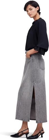 تنورة Madewell الكلاسيكية متوسطة الطول للسيدات باللون Hallandale Wash in Saudi Arabia