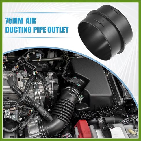 Car Air Ducting Connector Straight Air Heater Duct Joiner Connector Pipe 2.95'' 75mm OD Black Replace Parts Vehicle Components in Saudi Arabia
