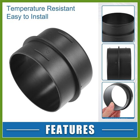 Car Air Ducting Connector Straight Air Heater Duct Joiner Connector Pipe 2.95'' 75mm OD Black Replace Parts Vehicle Components in Saudi Arabia