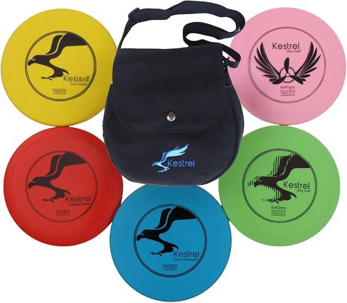 Kestrel Disc Golf Beginner Set Bundle | 3 Discs + Bag | Includes Fairway Driver, Mid-Range and Putter in Saudi Arabia