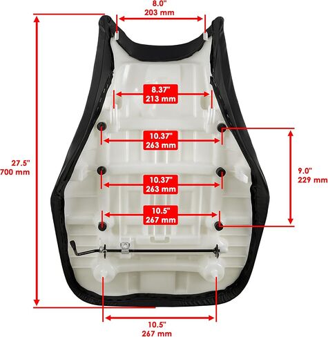 Caltric Complete Seat Compatible with Honda 77100-HP0-A50ZA 77100-HP0-A00ZA 77100-HN2-B70ZA Black in Saudi Arabia