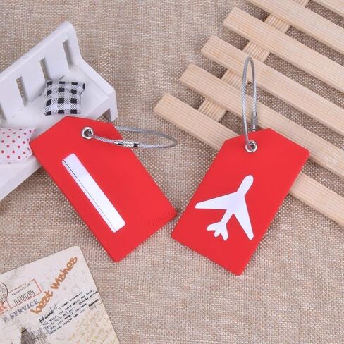 2 Pack Silicone Luggage Tag with Name ID Card, Baggage Handbag Travel Suitcase Tags with Name ID Card Perfect to Quickly Spot Luggage Suitcase in Saudi Arabia