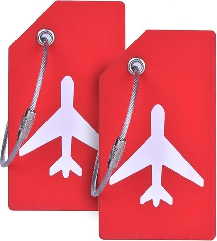 2 Pack Silicone Luggage Tag with Name ID Card, Baggage Handbag Travel Suitcase Tags with Name ID Card Perfect to Quickly Spot Luggage Suitcase in Saudi Arabia