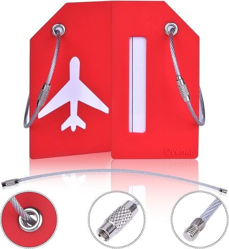 2 Pack Silicone Luggage Tag with Name ID Card, Baggage Handbag Travel Suitcase Tags with Name ID Card Perfect to Quickly Spot Luggage Suitcase in Saudi Arabia