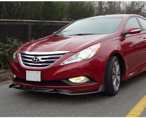 3 Pieces Front Bumper Lip Spoiler Splitter Side Body Kit Trim Protection Compatible with 2011-2014 Hyundai Sonata, 2012 2013 (Painted Carbon Style) in Saudi Arabia