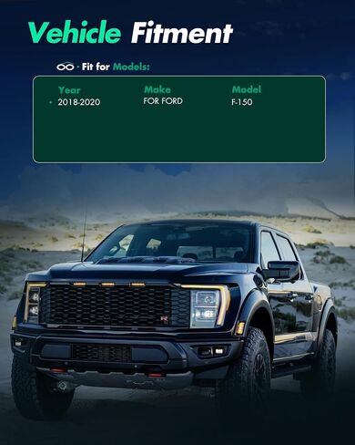 شريط الوجه المصد الأمامي من SCITOO مناسب لـ 2018 2019 2020 لسيارة Ford F-150 يأتي المصد الفولاذي الأسود بدون فتحات مستشعر وقوف السيارات مع فتحات إضاءة الضباب in Saudi Arabia