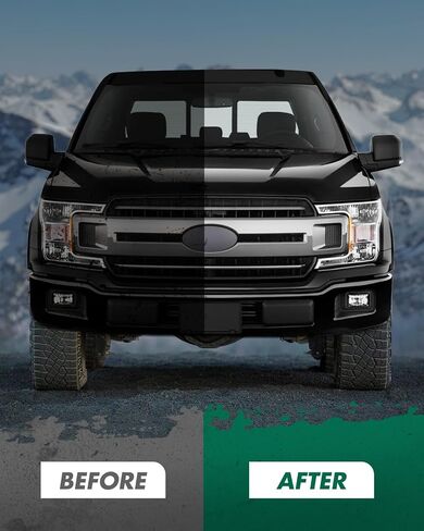 شريط الوجه المصد الأمامي من SCITOO مناسب لـ 2018 2019 2020 لسيارة Ford F-150 يأتي المصد الفولاذي الأسود بدون فتحات مستشعر وقوف السيارات مع فتحات إضاءة الضباب in Saudi Arabia