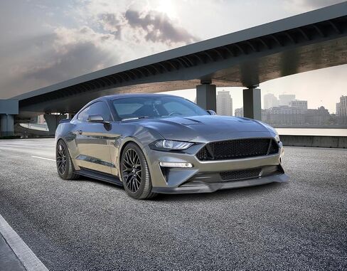 IKON MOTORSPORTS Side Skirts Extension Compatible with 2015-2023 Ford Mustang R Style PP Textured Black Rocker Panel Splitter Side Underbody Spoiler in Saudi Arabia