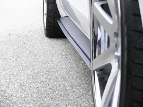 IKON MOTORSPORTS Side Skirts Extension Compatible with 2015-2023 Ford Mustang R Style PP Textured Black Rocker Panel Splitter Side Underbody Spoiler in Saudi Arabia
