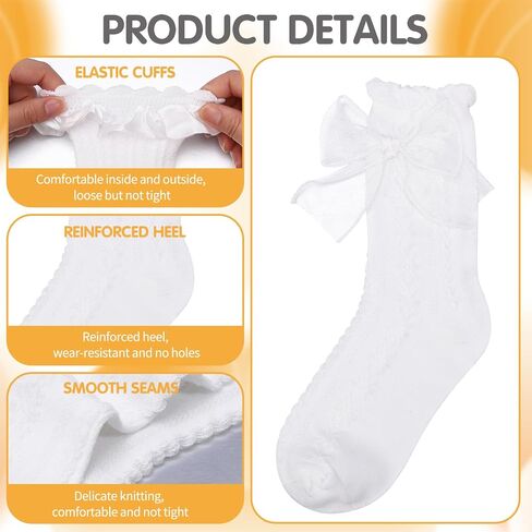 Jspupifip 6 Pairs Lace Ruffle Crew Socks for Women, Cotton Cute Princess Ankle Dress Lace Socks for Women Girls in Saudi Arabia