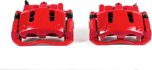 Power Stop Front S4606A Pair of High-Temp Red Powder Coated Calipers For Ford Ranger, Mazda B2300, Mazda B2500, Mazda B3000, Mazda B4000 [Model Specific] in Saudi Arabia