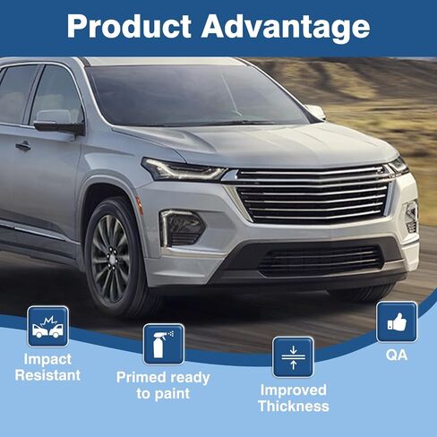 Primed Front Bumper Cover Fascia Compatible with Chevy Traverse 2022 2023 2024 Accessories, Durable Plastic Replacement OE Number: 85596503 Face Bar in Saudi Arabia